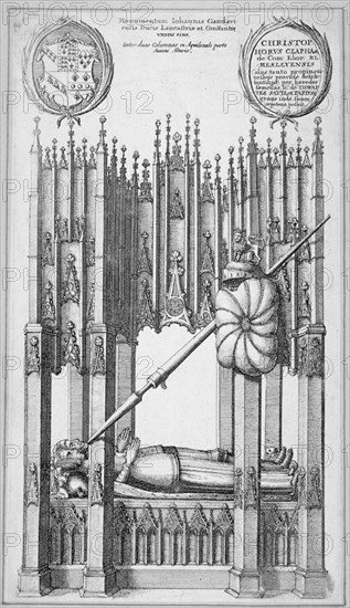 Tomb of John of Gaunt, old St Paul's Cathedral, City of London, 1656. Creator: Wenceslaus Hollar.