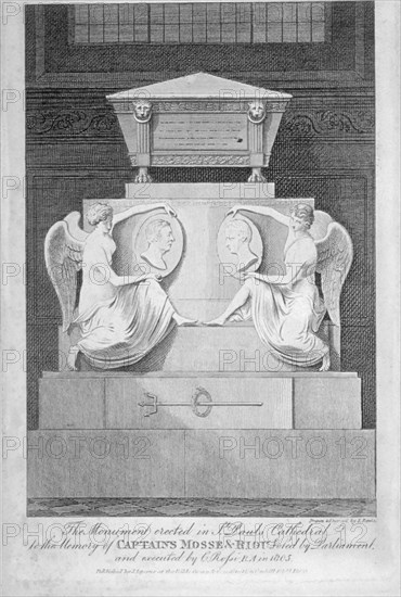 Monument to Captains James Mosse and Edward Riou, St Paul's Cathedral, City of London, 1806. Artist: Samuel Rawle