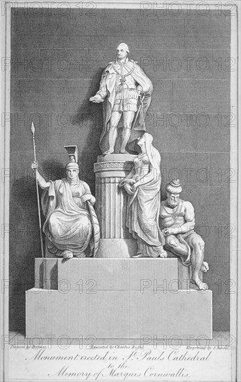 Monument to Charles, Marquis Cornwallis, St Paul's Cathedral, City of London, 1805. Artist: Samuel Rawle