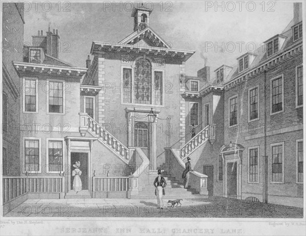 Serjeants' Inn, Chancery Lane, City of London, 1830. Artist: HW Bond