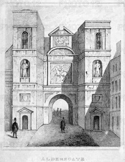 Aldersgate, City of London, 1800. Artist: Anon