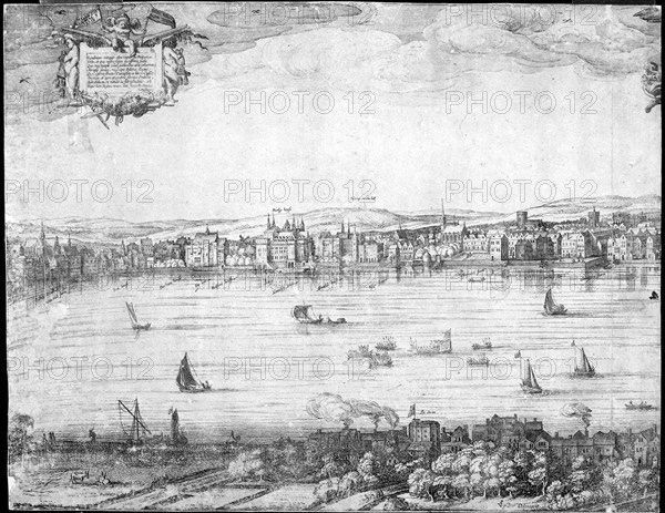 Panorama of London, 1616. Artist: Claes Jansz Visscher