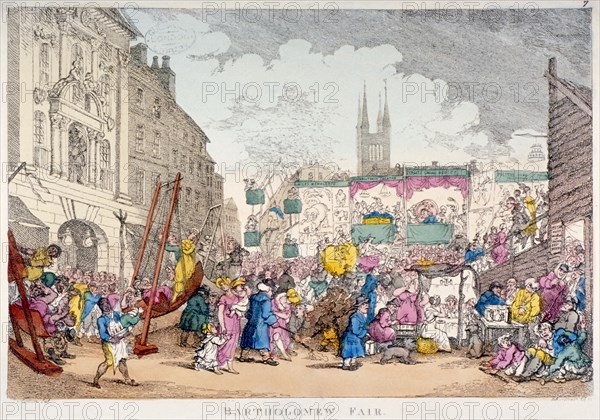 Bartholomew Fair, West Smithfield, City of London, 1813. Artist: Thomas Rowlandson