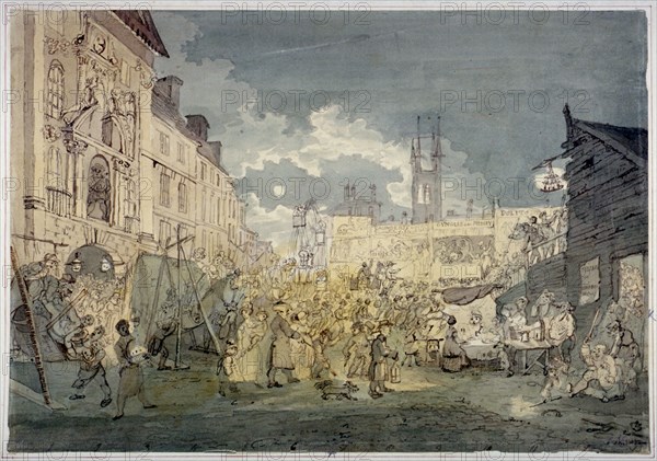 Bartholomew Fair, West Smithfield, City of London, 1813. Artist: John Nixon