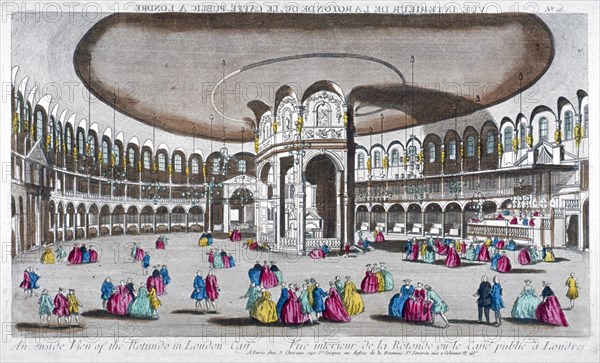 Interior view of the Rotunda in Ranelagh Gardens, Chelsea, London, c1760. Artist: Anon