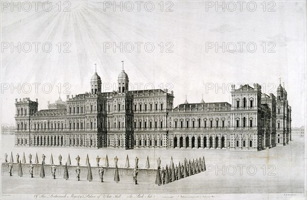 Inigo Jones's intended Whitehall Palace, London, 1749. Artist: DM Muller