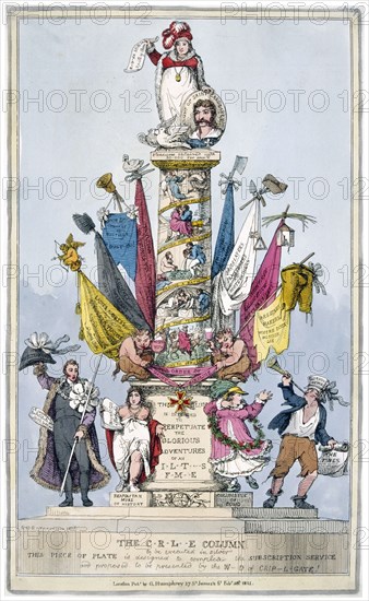 'The C-r-l-e Column', 1821. Artist: John Baker