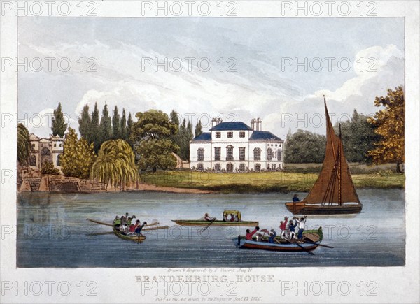 Brandenburgh House, Hammersmith, London, 1820. Artist: F Vincent