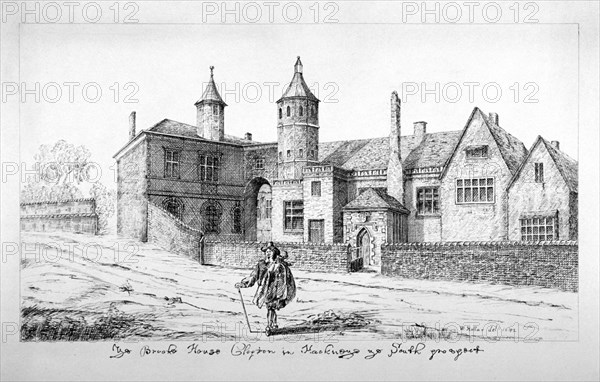 Brooke House, Clapton, Hackney, London, c1854. Artist: Anon