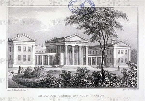 View of the London Orphan Asylum at Clapton, Hackney, London, c1835. Artist: Dean and Munday