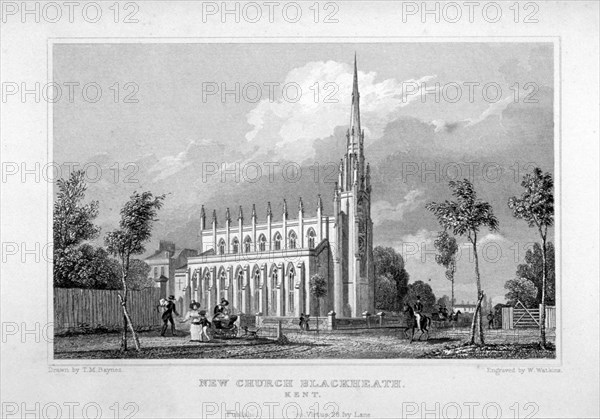 Church of St Michael and All Angels, Blackheath, Greenwich, London, c1830. Artist: W Watkins