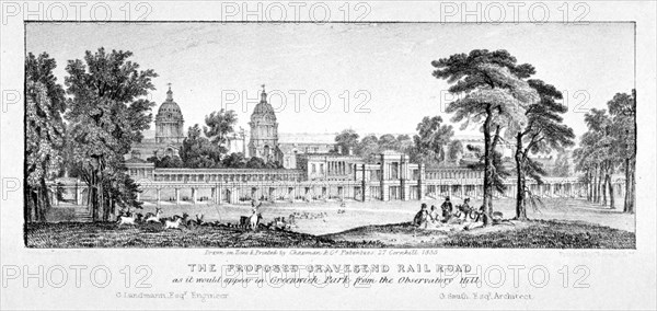 Greenwich Park, Greenwich, London, 1835. Artist: Chapman & Co
