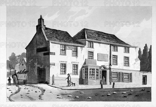 View of the Old Pied Bull Inn, Essex Road, Islington, London, c1790. Artist: Anon