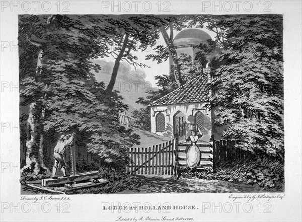 The Lodge at Holland House, Kensington, London, 1793. Artist: George ...