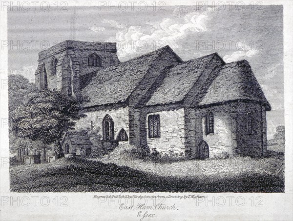 The Church of St Mary Magdalene, East Ham, Newham, London, 1812. Artist: John Greig