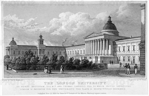 University College, Gower Street, London, 1828. Artist: W Wallis