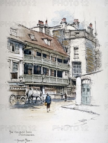 View of the George Inn, Borough High Street, Southwark, London, c1870. Artist: Anon