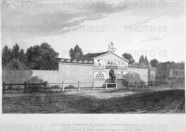 Astley's Amphitheatre, Westminster Bridge Road, Lambeth, London, c1825. Artist: Charles John Smith