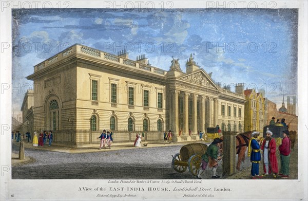 North view of East India House, Leadenhall Street, City of London, 1802. Artist: Anon