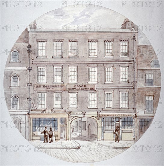 22 and 23 Farringdon Street, City of London, c1855. Artist: James Findlay