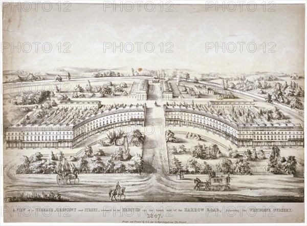 Proposed development off Harrow Road, Paddington, London, 1847. Artist: GL Lee