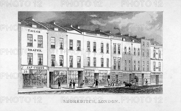 Shoreditch High Street, London, c1825. Artist: Anon