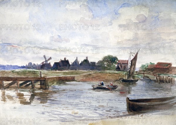 River Scene', c1864-1930. Artist: Anna Lea Merritt