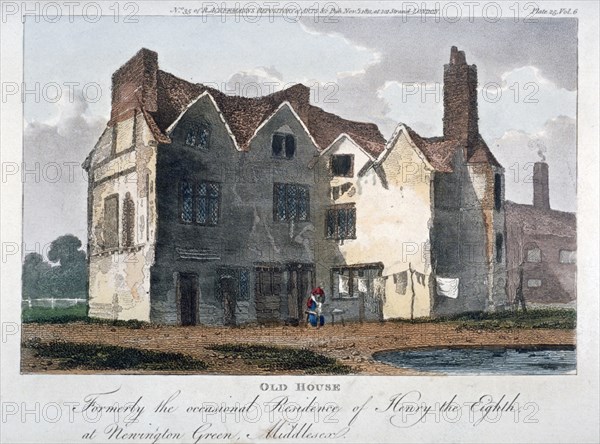 Old house, formerly the occasional residence of Henry VIII at Newington Green, London, 1811. Artist: Anon