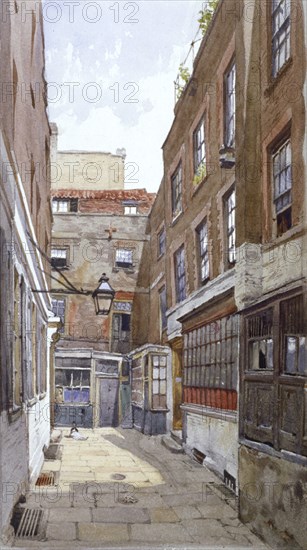 View of Apollo Court, Fleet Street, City of London, 1880. Artist: John Crowther