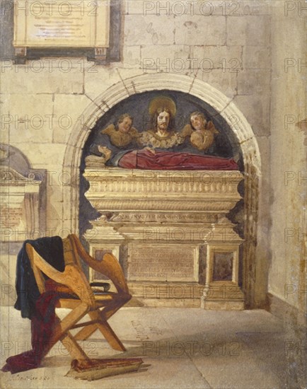 Tomb of Dr John Yonge, Rolls Chapel, Chancery Lane, London, 1880. Artist: John Crowther