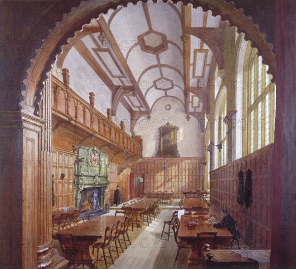 Great Hall, Charterhouse, London, 1885. Artist: John Crowther