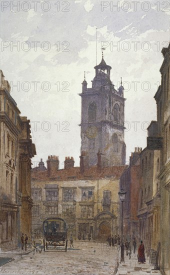 Church of St Giles without Cripplegate, City of London, 1880. Artist: John Crowther