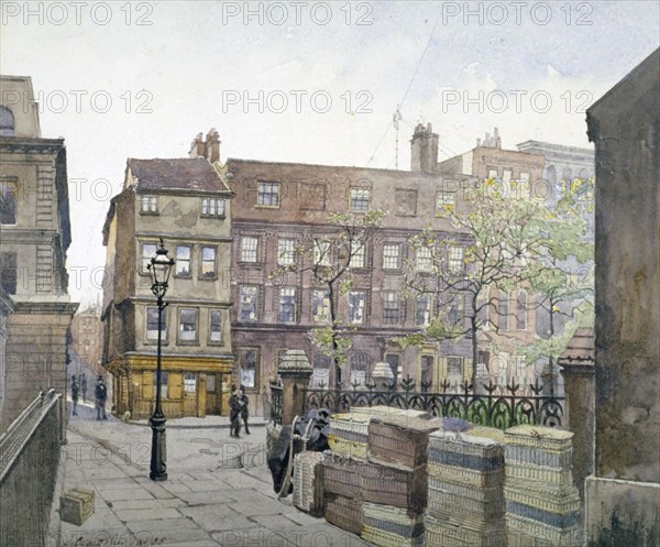 View of buildings in Great St Helen's, City of London, 1888. Artist: John Crowther