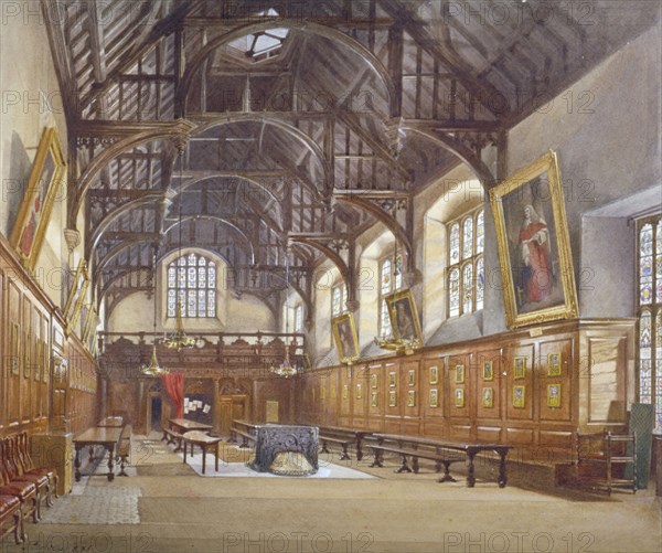 Gray's Inn Hall, London, 1886. Artist: John Crowther