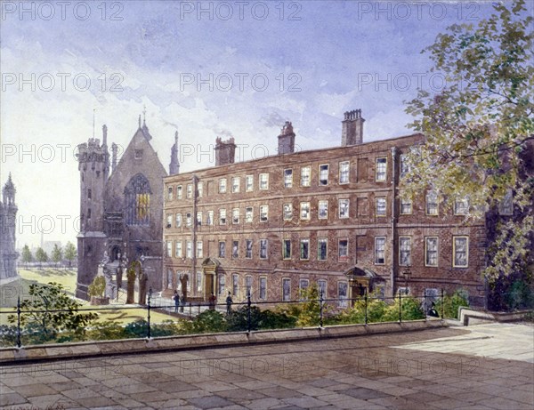 View of nos 3 and 4 Garden Court, Middle Temple, London, 1883. Artist: John Crowther