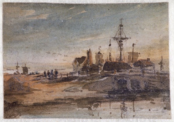 Coastal Scene', c1798-1842. Artist: John Varley I