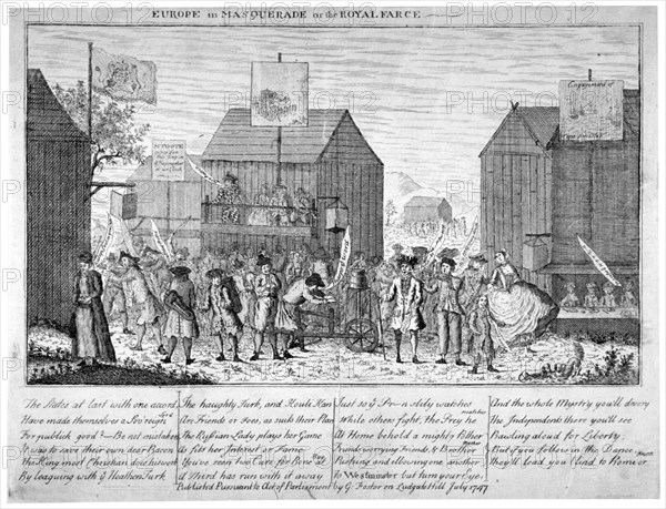 'Europe in masquerade, or the Royal farce', 1747. Artist: G Foster