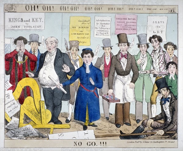 'Oh! Oh! Oh! Oh! ... No go!!!', 1830. Artist: Anon