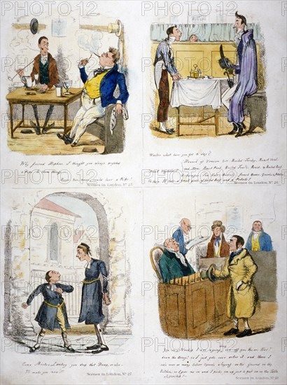 Scenes in London', c1830. Artist: Anon