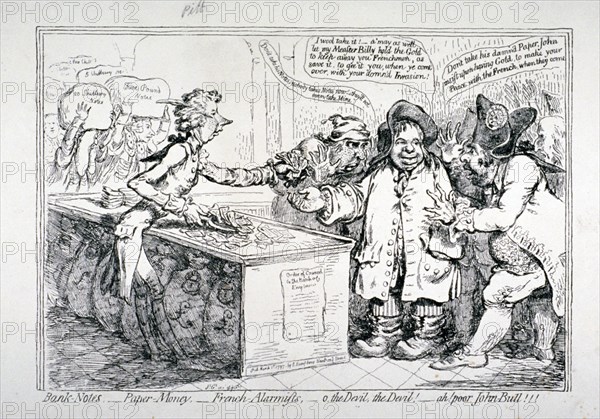 Bank-notes - paper money - French alarmists...', 1797. Artist: James Gillray