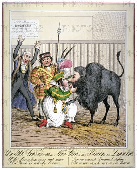 'An old friend with a new face or the baron in disguise', 1821. Creator: Anon.