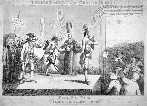 'Upright Billy, alias Orator Humbug', 1788. Artist: Anon