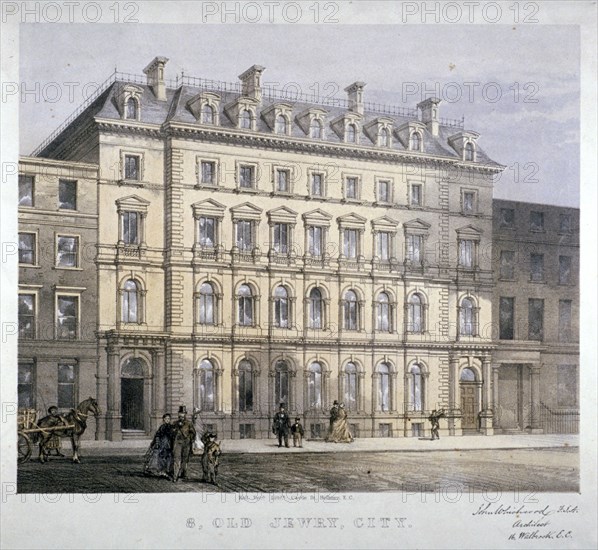 No 8 Old Jewry, City of London, c1865. Artist: Kell Brothers