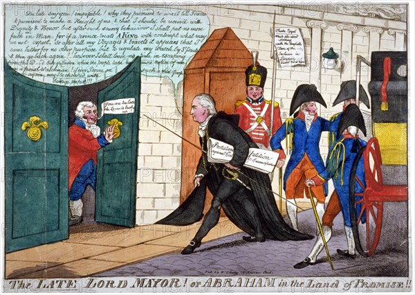 'The Late Lord Mayor! or Abraham in the Land of Promise!!!', 1813. Artist: Anon