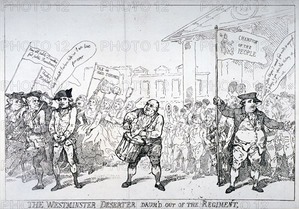 The Westminster Deserter drum'd out of the regiment', 1784. Artist: Thomas Rowlandson