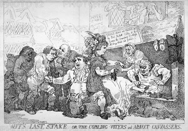 'Wit's last stake...', 1784. Artist: Thomas Rowlandson