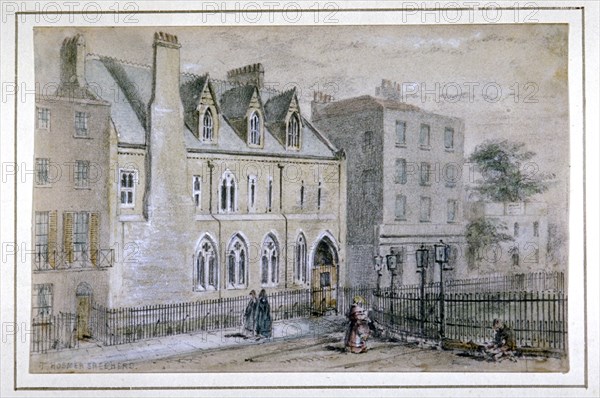 View of a nunnery in Osnaburgh Street, London, c1830. Artist: Thomas Hosmer Shepherd