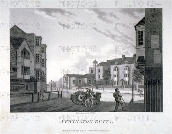 Newington Butts, Southwark, London, 1792. Artist: William Ellis