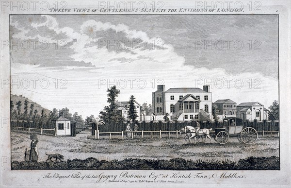 Gregory Bateman's residence on Green Street in Kentish Town, London, 1792. Artist: Anon