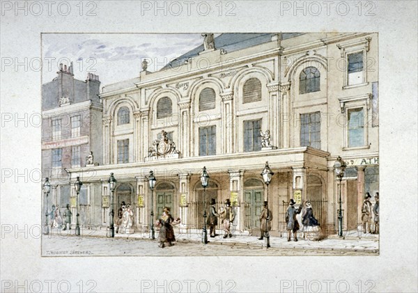 Surrey Theatre and Surrey Coffee House on Blackfriars Road, Southwark, London, c1835. Artist: Thomas Hosmer Shepherd